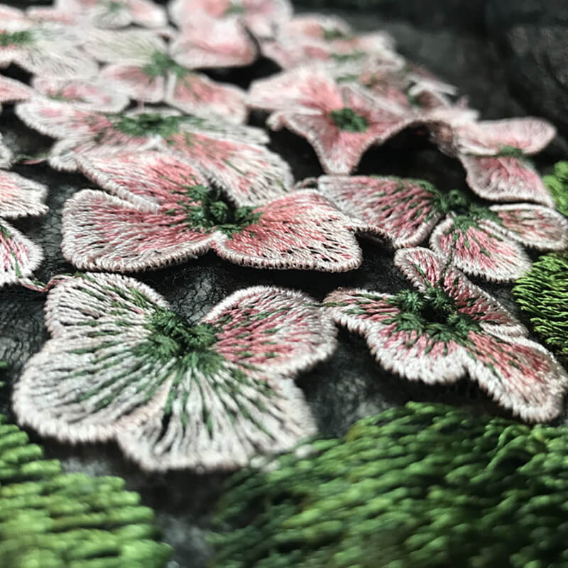Evening Women's Polyester Embroidered Fabric for Women's Wear Wholesal 9